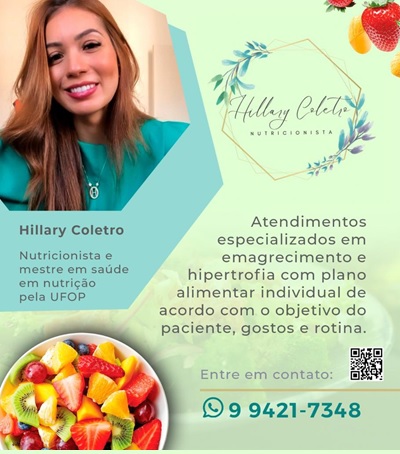 Hillary Coletro | Nutricionista Itabirito MG