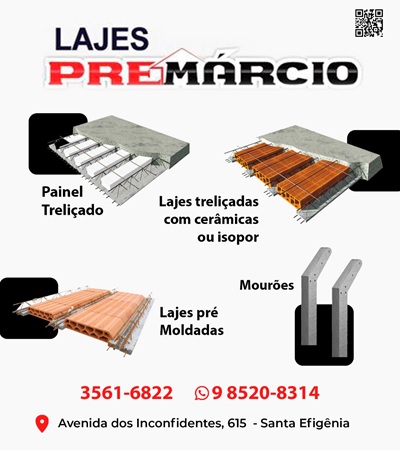 LAJES PREMÁRCIO  Itabirito MG