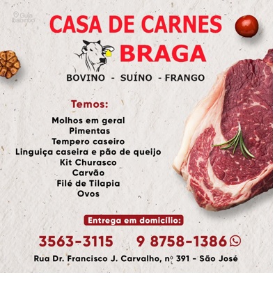 CASA DE CARNES BRAGA  Itabirito MG