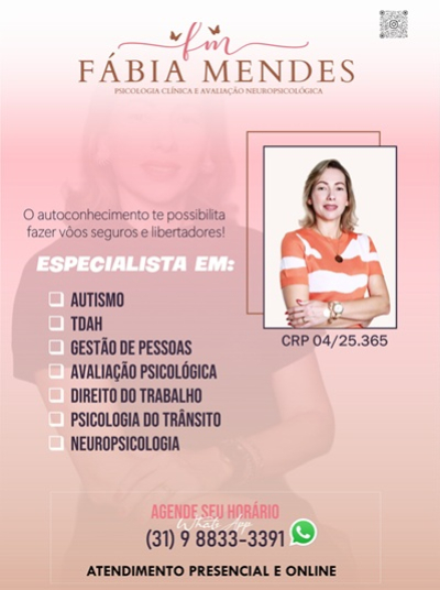 FÁBIA MENDES - PSICÓLOGA  Itabirito MG