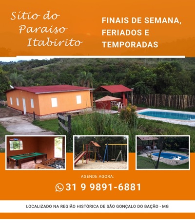 SÍTIO DO PARAÍSO  Itabirito MG