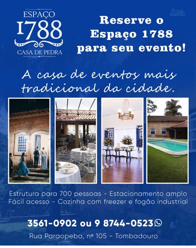 ESPAÇO 1788 - CASA DE PEDRA Itabirito MG