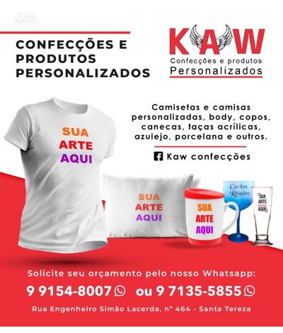 KAW CONFECÇÕES E PRODUTOS PERSONALIZADOS Itabirito MG