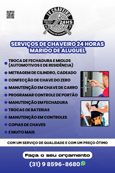 JV CHAVEIRO  - 24 HORAS  Itabirito MG