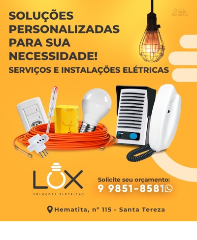 LUX - SOLUÇÕES ELÉTRICAS Itabirito MG